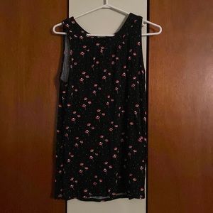 Rickis sleeveless flower and polka dot top